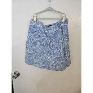 Patagonia Wrap Around Skirt Womens Size 6 Blue Flowery